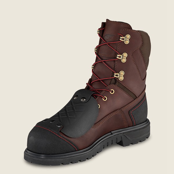 Red Wing Safety Boots Brnr Xp - 8-inch Waterproof Toe Metguard - Brown/Black - Mens XHF089142